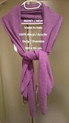 Made in Italy  NOWY  Włoski elegancki damski szal typu oversize, 100% Akryl