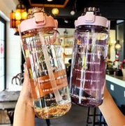 Bidon Na Wodę 2000ml ! Kubek Ze Słomką Sportowa Butelka 2L 3 Kolory