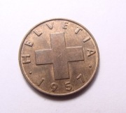 Szwajcaria 1 rappen 1957