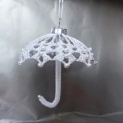 Parasolka na choinkę, szydełko-rękodzieło