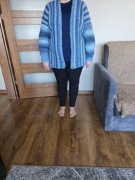 Sweter damski ażurowy zrobiony na szydełku