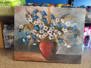 Obraz Kwiaty w wazonie malowany 50x70 cm