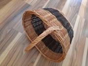 Kosz wiklinowy dwukolorowy