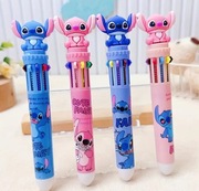 Długopis Stitch wielokolorowy | Disney 10 kolorów | Niebieski lub różowy