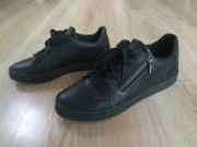 GEOX, R.37, czarne trampki, skóra ekologiczna