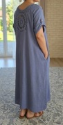 Cudna sukienka letnia oversize haftowane plecy koronka 48 50 52 