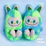 Kapcie Pluszowe Labubu Niebiesko-Zielone - r. 35-45