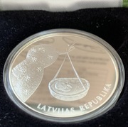 Łotwa / Latvia 1 Lats 2013 Baby Coin Srebrna moneta Proof (baby shower)
