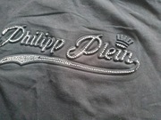PHILIPP PLEIN__ CZARNY T-SHIRT PRINT CYRKONIE _BDB___38/40