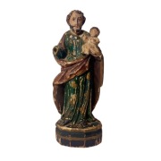 ŚWIĘTY JÓZEF z Dzieciątkiem – rzeźba drewniana, polichromowana, XVII-w., 