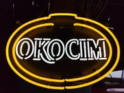 Neon Okocim retro reklama pub bar