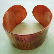 Vintage boho lata 70te kuta bransoleta mankietowa 5cm szeroka  z miedzi. 52