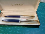 Parker 45 pióro wieczne i długopis, pudełko oryginalne, stalówka złoto 10K
