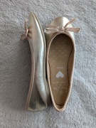 Złote eleganckie błyszczące wizytowe buty baleriny Blue Zoo Bluezoo 32