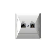 Ospel Akcent gniazdo komp-telef GPKT-A/K/00 białe
