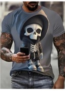 Koszulka t-shirt z nadrukiem 3d czaszki
