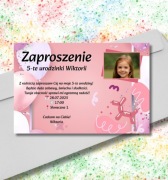Personalizowane zaproszenia urodzinowe ze ZDJĘCIEM DZIECKA, plus koperta