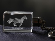 Thoroughbred brelok sześcienny ŚWIECĄCY Koń
