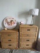 Ratanowe Boho szafki komody z szufladami 