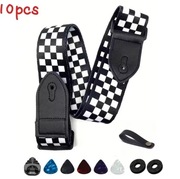 10-cio częściowy regulowany pasek na ramię do gitary krata