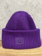 ACNE STUDIOS fioletowa duża czapka oryginalna 100% wełna 