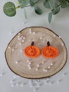 Kolczyki na szydełku Dynia