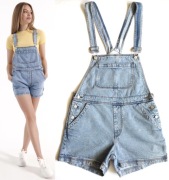 HOUSE jeansowe ogrodniczki | szorty | jasny denim
