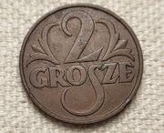 II RP 2 grosze 1932 r. GG Piękna