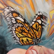 VibRaMy - "EFEKT MOTYLA" Oryginalny Obraz Olejny Ręcznie Malowany 100x150cm