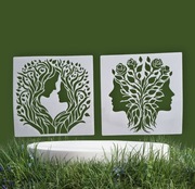 2szt -Szablony malarskie  - Zakochana Para / Drzewo Życia - Nr. B31