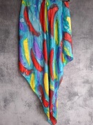 Chusta jedwabna, duża kolorowa apaszka, stan bdb.