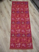 KENZO duży wełniany szal wrabiany kwiatowy wzór ciepły jak nowy _ 180 cm