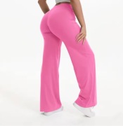 Spodnie damskie sportowe z prostą nogawką do jogi i pilatesu