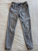 Szare spodnie jeansowe jeansy na gumie slim Denim 158