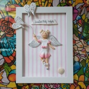 Anioł z masy solnej dla dziewczynki handmade 