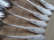 POSREBRZANE ŁYŻKI OBIADOWE FRANCJA SECESJA 21,6cm