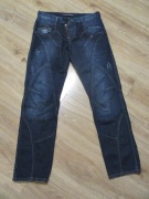 CIPO BAXX męskie jeansy spodnie granat przeszycia stan idealny_ 32/32