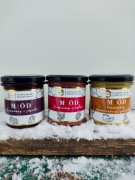 Miód 3x0.45kg z maliną jagodą goździkami i pomarań liofilizowaną na prezent