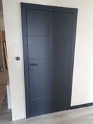 NOWE LEWE drzwi antracyt Asilo Moderno 4 z ościeżnicą