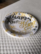 Happy New year Talerze papierowe x24 nowy rok sylwester