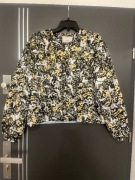 Ichi Kurtka damska modny wzór kwiaty kwiecista pikowana roz.38