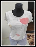 Bluzka koszula tshirt kobieca twarz 40 L Tom & Rose