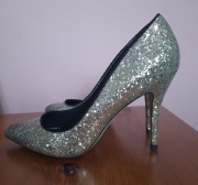 Szpilki buty brokatowe na sylwestra 39 Little Mistress 24,5 cm stopa