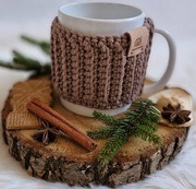 KUBEK W SWETERKU + ŚWIĄTECZNE OPAKOWANIE prezent hand made CUP COZY