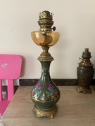 Piękna Lampa naftowa z porcelany Francja.