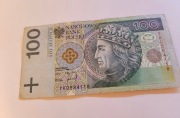 Banknot obiegowy 100zl seria YK