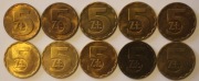5 ZŁ 1976, 1977, 1979, 1980, 81, 83, 84, 86,87 i 88 - BARDZO ŁADNY ZESTAW