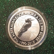 1 Dolar Australia Kookaburra srebro 999 z 2015 roku.