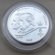 Belgia 5 ECU 1997 r Traktaty Rzymskie Srebro 833