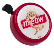 Duży kolorowy dzwonek rowerowy Liix - Kotek (Meow), czerwony